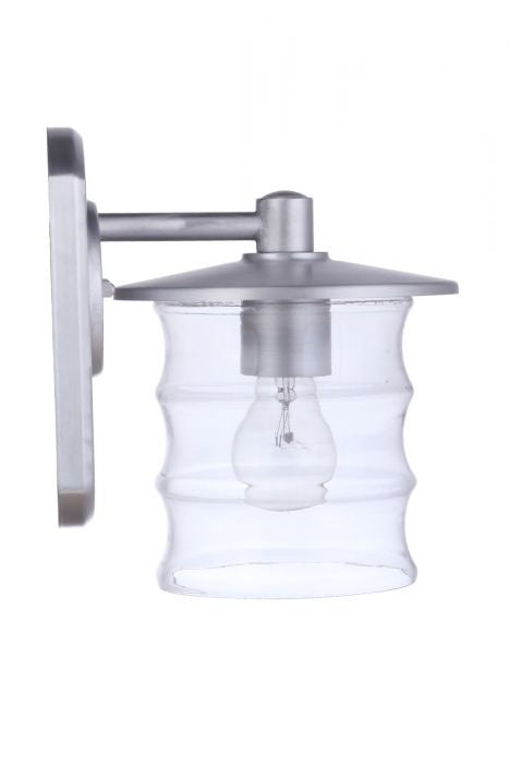 Craftmade ZA3604-SA One Light Outdoor Wall Mount, Satin Aluminum
