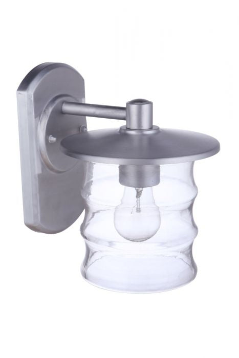 Craftmade ZA3604-SA One Light Outdoor Wall Mount, Satin Aluminum