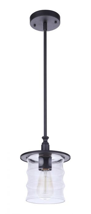 Craftmade ZA3611-MN One Light Outdoor Pendant, Midnight