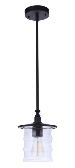 Craftmade ZA3611-MN One Light Outdoor Pendant, Midnight