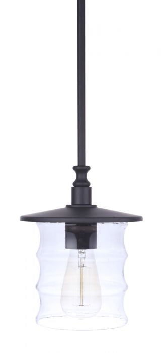 Craftmade ZA3611-MN One Light Outdoor Pendant, Midnight