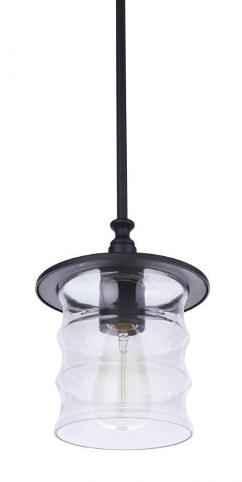 Craftmade ZA3611-MN One Light Outdoor Pendant, Midnight