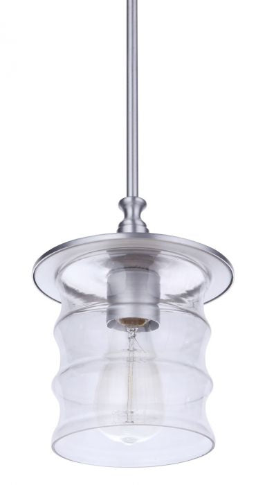 Craftmade ZA3611-SA One Light Outdoor Pendant, Satin Aluminum