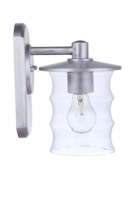 Craftmade ZA3614-SA One Light Outdoor Wall Mount, Satin Aluminum