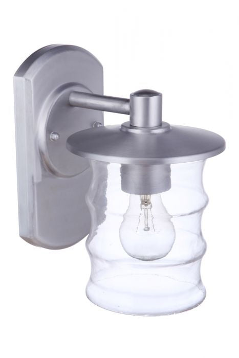 Craftmade ZA3614-SA One Light Outdoor Wall Mount, Satin Aluminum