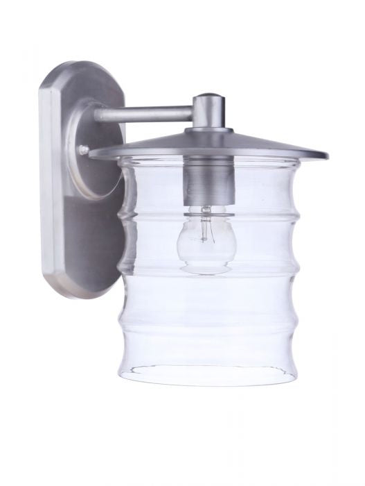 Craftmade ZA3624-SA One Light Outdoor Wall Mount, Satin Aluminum