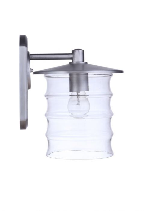 Craftmade ZA3624-SA One Light Outdoor Wall Mount, Satin Aluminum