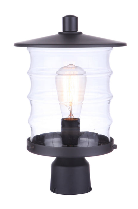 Craftmade ZA3625-MN One Light Outdoor Post Mount, Midnight