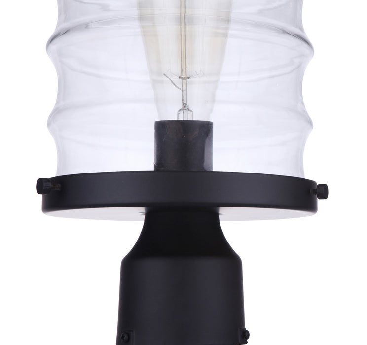 Craftmade ZA3625-MN One Light Outdoor Post Mount, Midnight