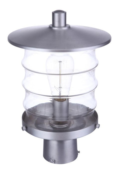 Craftmade ZA3625-SA One Light Outdoor Post Mount, Satin Aluminum