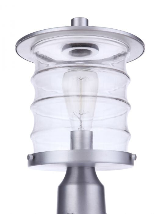 Craftmade ZA3625-SA One Light Outdoor Post Mount, Satin Aluminum