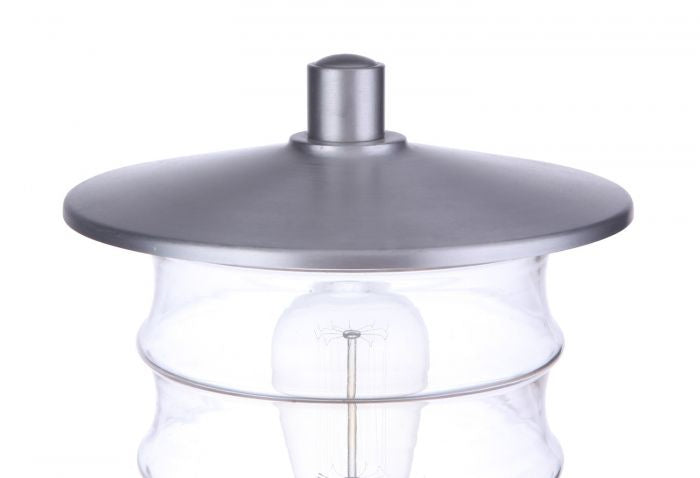 Craftmade ZA3625-SA One Light Outdoor Post Mount, Satin Aluminum