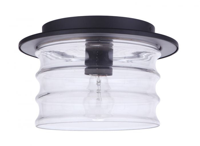 Craftmade ZA3637-MN One Light Outdoor Flush Mount, Midnight