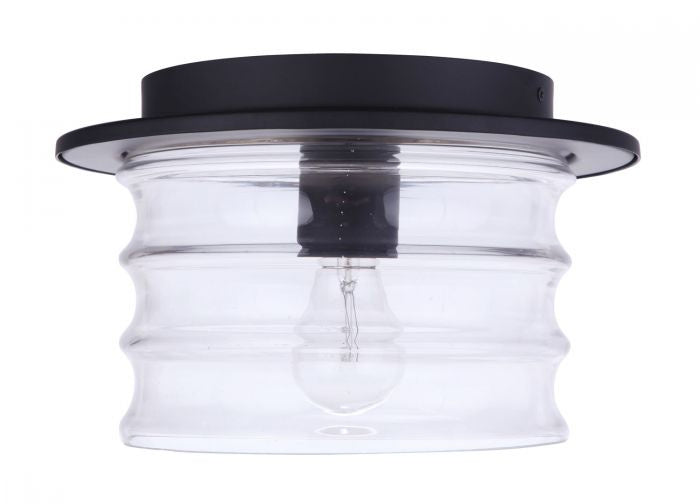 Craftmade ZA3637-MN One Light Outdoor Flush Mount, Midnight