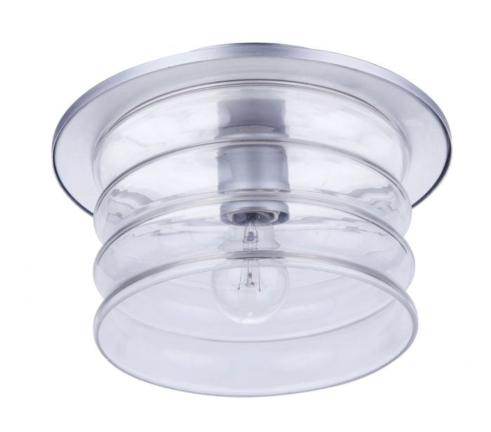 Craftmade ZA3637-SA One Light Outdoor Flush Mount, Satin Aluminum
