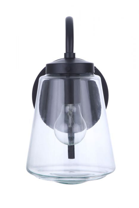 Craftmade ZA3804-MN One Light Outdoor Wall Mount, Midnight