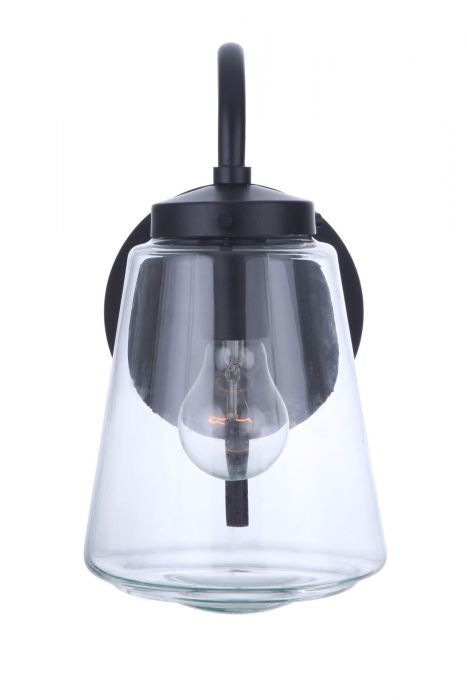 Craftmade ZA3804-MN One Light Outdoor Wall Mount, Midnight