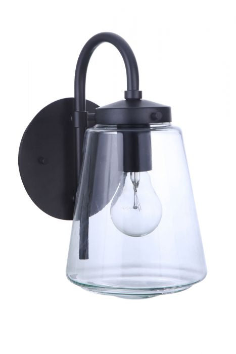 Craftmade ZA3804-MN One Light Outdoor Wall Mount, Midnight