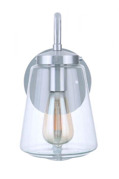 Craftmade ZA3804-SA One Light Outdoor Wall Mount, Satin Aluminum