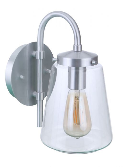 Craftmade ZA3804-SA One Light Outdoor Wall Mount, Satin Aluminum
