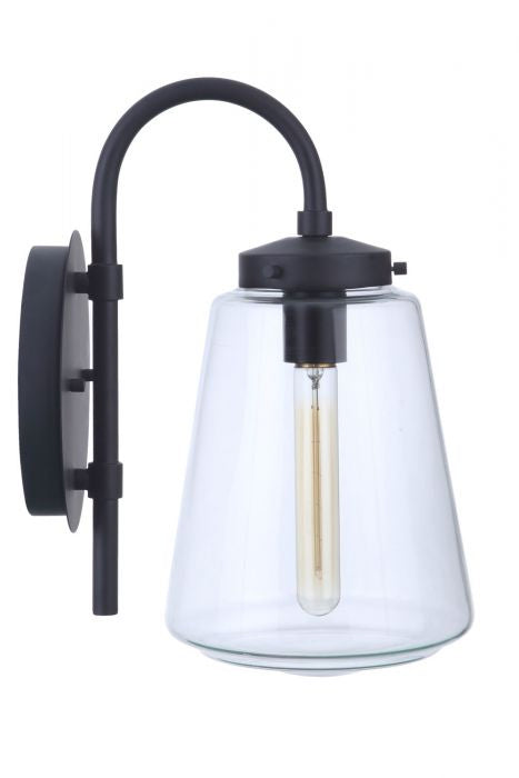 Craftmade ZA3814-MN One Light Outdoor Wall Mount, Midnight