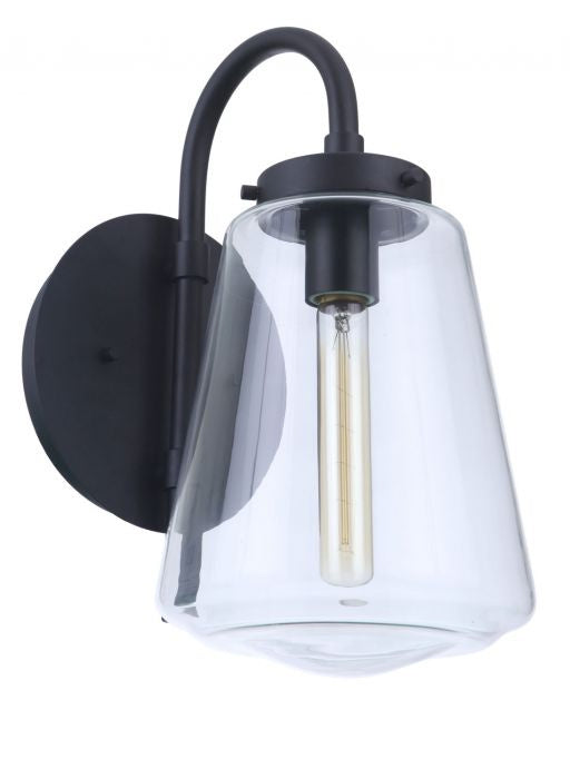 Craftmade ZA3814-MN One Light Outdoor Wall Mount, Midnight