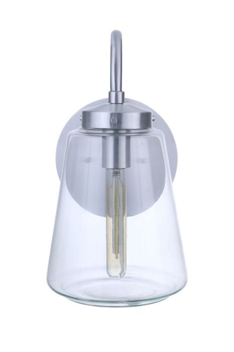Craftmade ZA3814-SA One Light Outdoor Wall Mount, Satin Aluminum