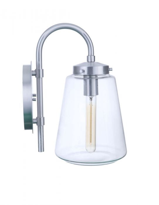 Craftmade ZA3814-SA One Light Outdoor Wall Mount, Satin Aluminum