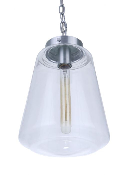 Craftmade ZA3821-SA One Light Outdoor Pendant, Satin Aluminum