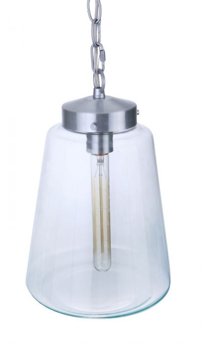 Craftmade ZA3821-SA One Light Outdoor Pendant, Satin Aluminum