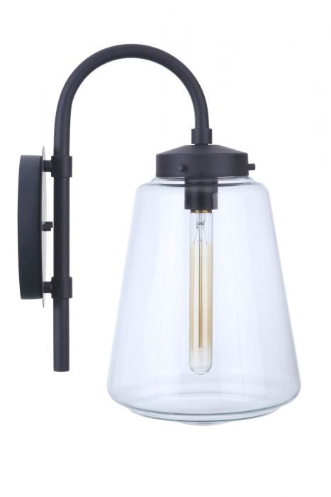 Craftmade ZA3824-MN One Light Outdoor Wall Mount, Midnight