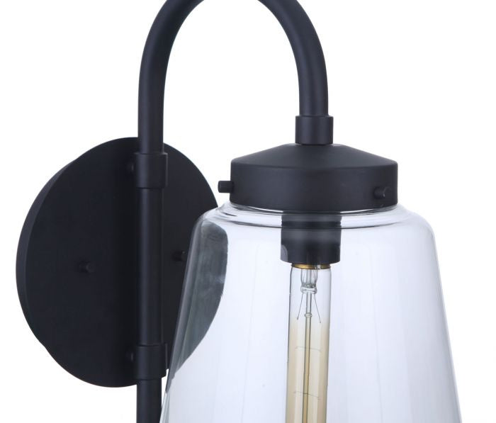 Craftmade ZA3824-MN One Light Outdoor Wall Mount, Midnight