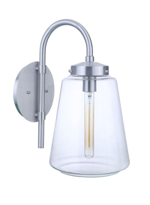 Craftmade ZA3824-SA One Light Outdoor Wall Mount, Satin Aluminum