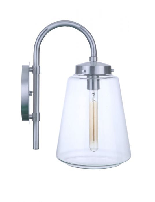 Craftmade ZA3824-SA One Light Outdoor Wall Mount, Satin Aluminum