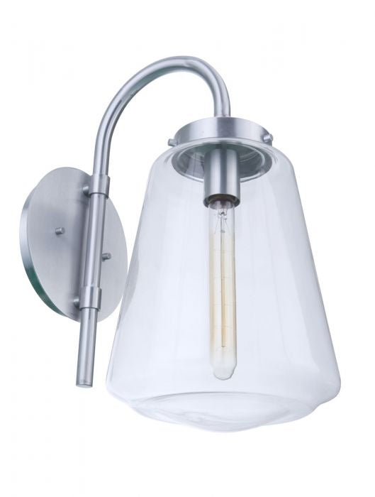Craftmade ZA3824-SA One Light Outdoor Wall Mount, Satin Aluminum