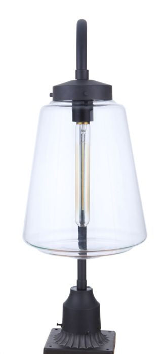 Craftmade ZA3825-MN One Light Outdoor Post Mount, Midnight