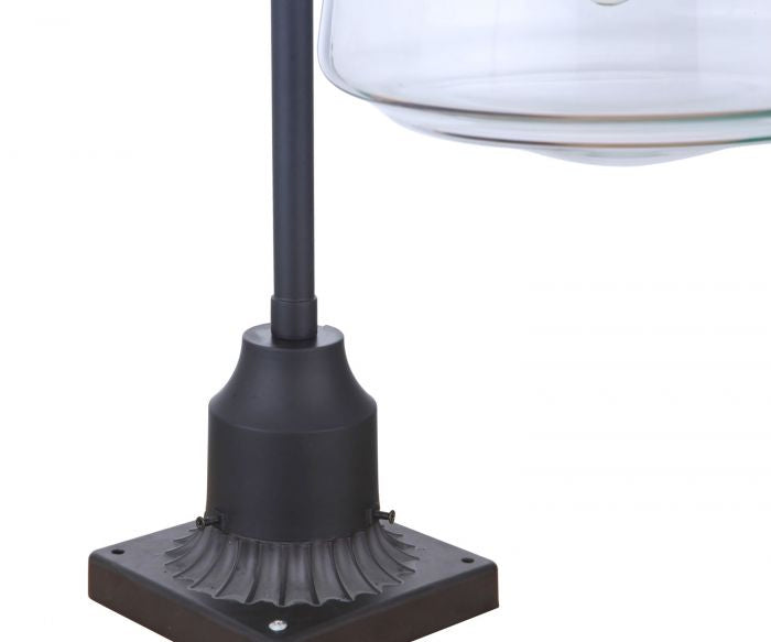 Craftmade ZA3825-MN One Light Outdoor Post Mount, Midnight