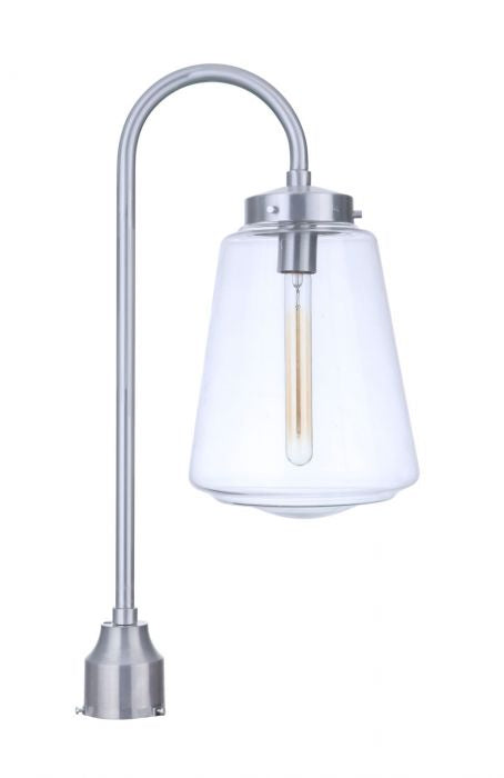 Craftmade ZA3825-SA One Light Outdoor Post Mount, Satin Aluminum