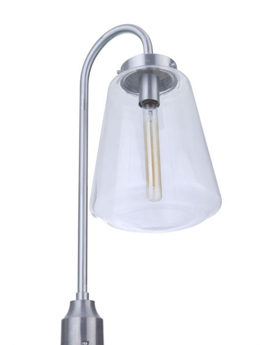 Craftmade ZA3825-SA One Light Outdoor Post Mount, Satin Aluminum