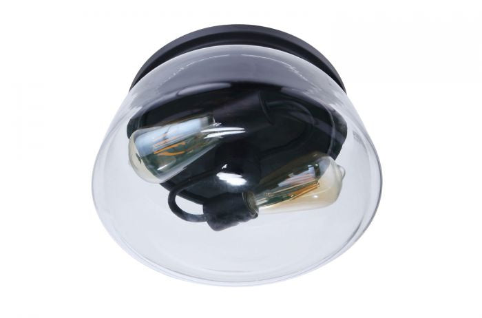 Craftmade ZA3837-MN Two Light Outdoor Flush Mount, Midnight