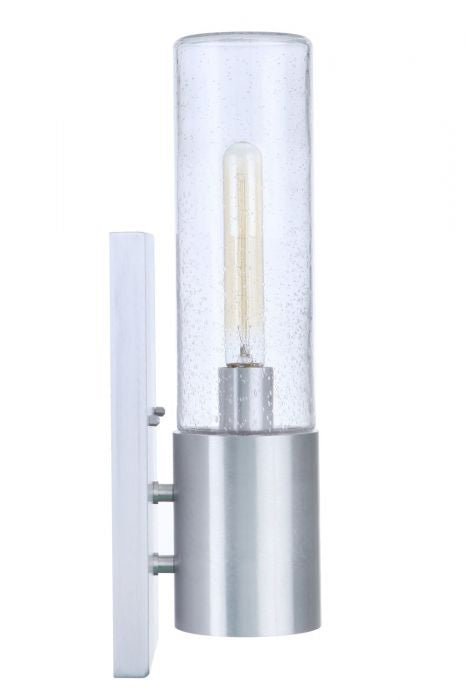 Craftmade ZA3910-SA-LED One Light Outdoor Wall Mount, Satin Aluminum