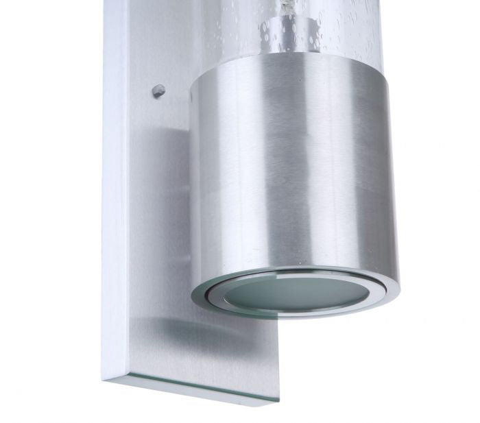 Craftmade ZA3910-SA-LED One Light Outdoor Wall Mount, Satin Aluminum