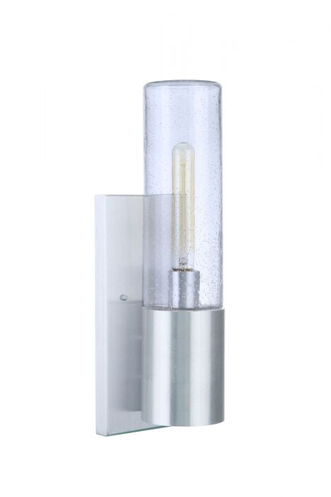 Craftmade ZA3910-SA-LED One Light Outdoor Wall Mount, Satin Aluminum