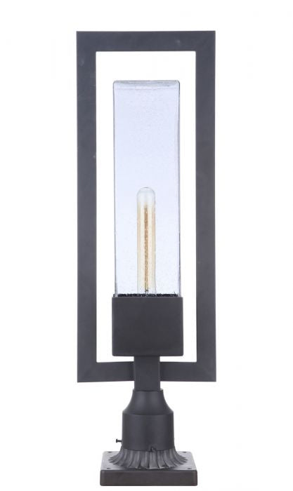 Craftmade ZA4025-MN One Light Outdoor Post Mount, Midnight