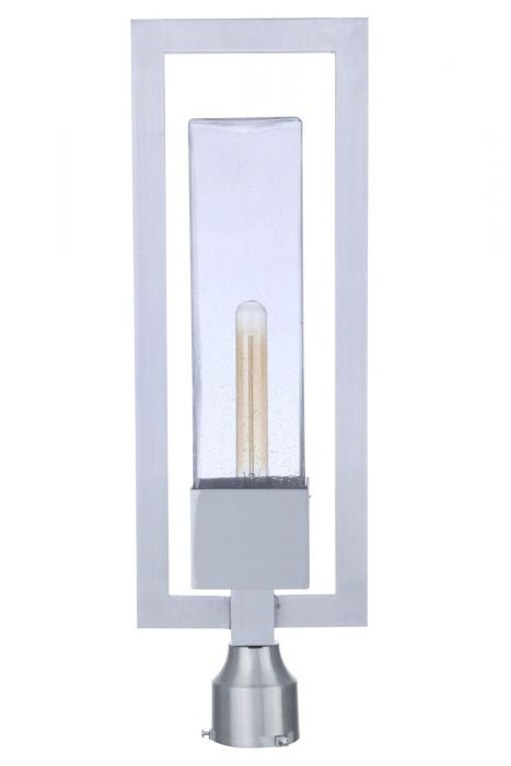 Craftmade ZA4025-SA One Light Outdoor Post Mount, Satin Aluminum