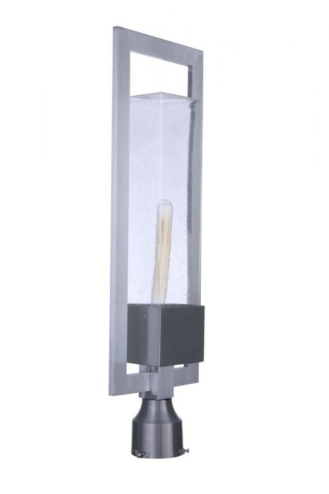 Craftmade ZA4025-SA One Light Outdoor Post Mount, Satin Aluminum