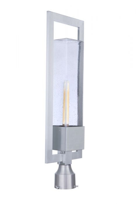 Craftmade ZA4025-SA One Light Outdoor Post Mount, Satin Aluminum