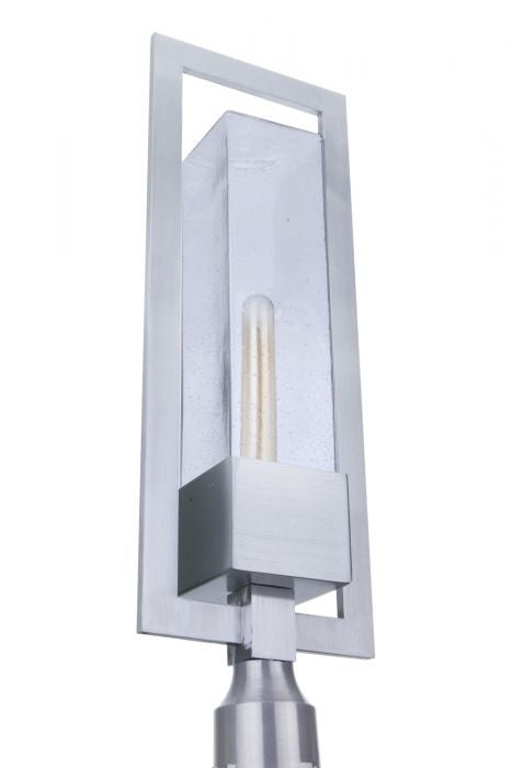 Craftmade ZA4025-SA One Light Outdoor Post Mount, Satin Aluminum