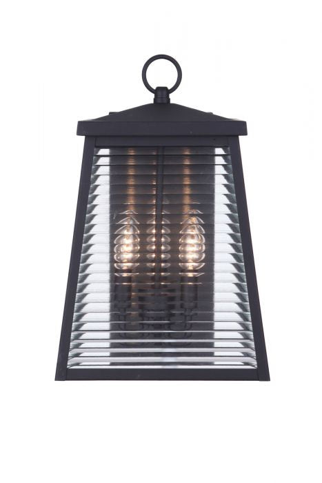 Craftmade ZA4114-MN Three Light Outdoor Wall Mount, Midnight