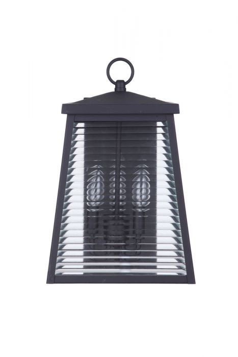 Craftmade ZA4114-MN Three Light Outdoor Wall Mount, Midnight